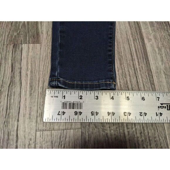 SO Juniors Size 7 Skinny Embroidered Pockets Denim Blue Jeans Jeggings - Picture 11 of 11